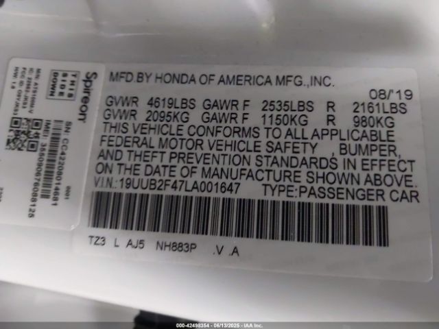 2020 ACURA TLX 19UUB2F47LA001647 Photo 8