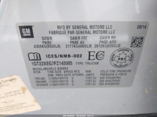 1GT22XEG7FZ143985 GMC l96