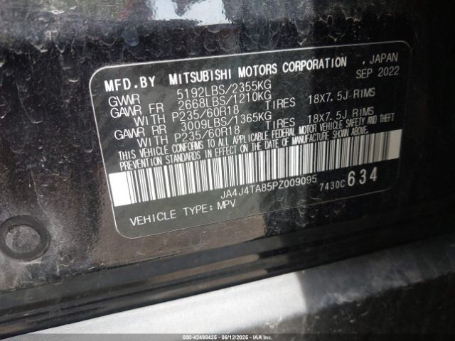 2023 MITSUBISHI OUTLANDER JA4J4TA85PZ009095 Photo 8