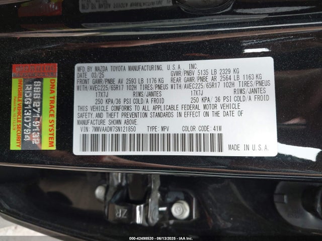 Продажа на аукционе авто 2025 Mazda Cx-50 Hybrid Premium Package, vin: 7MMVAADW7SN121850, номер лота: 42498520