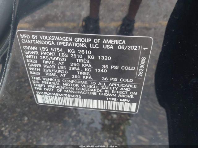2021 VOLKSWAGEN ATLAS 1V2JR2CA9MC595833 Photo 8