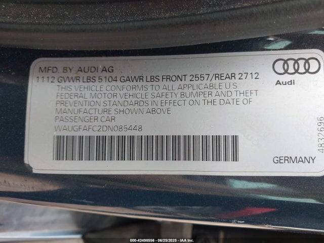 2013 AUDI A6 WAUGFAFC2DN085448 Photo 8