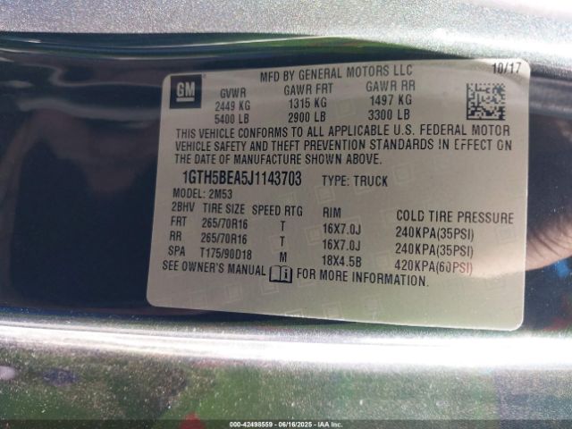1GTH5BEA5J1143703 GMC lcv - spark ignited direct injection, e85 max, e0-e100, alum, dcvcp, variable valve timing