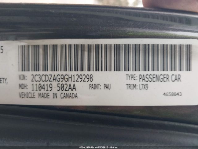 2016 DODGE CHALLENGER 2C3CDZAG9GH129298 Photo 8