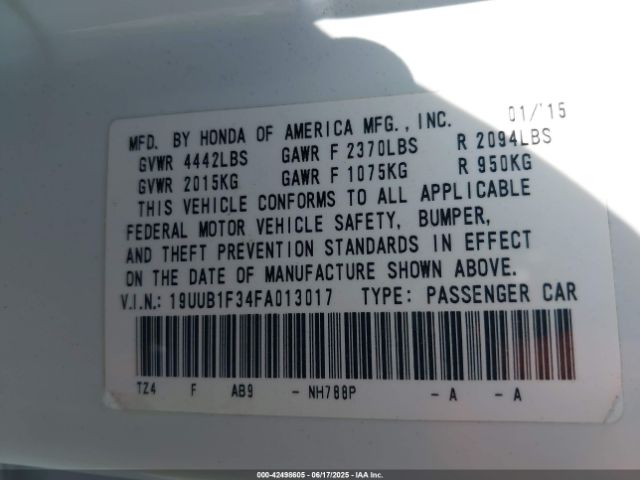 2015 ACURA TLX 19UUB1F34FA013017 Photo 8