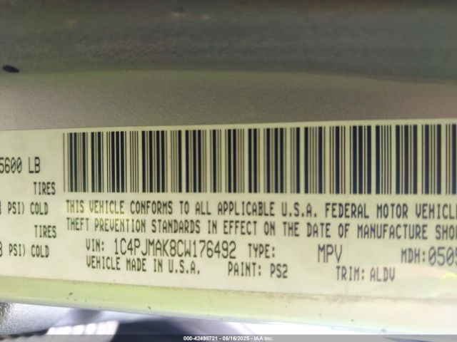 2012 JEEP LIBERTY 1C4PJMAK8CW176492 Photo 8