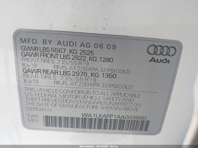 2010 AUDI Q5 WA1LKAFP1AA003660 Photo 8