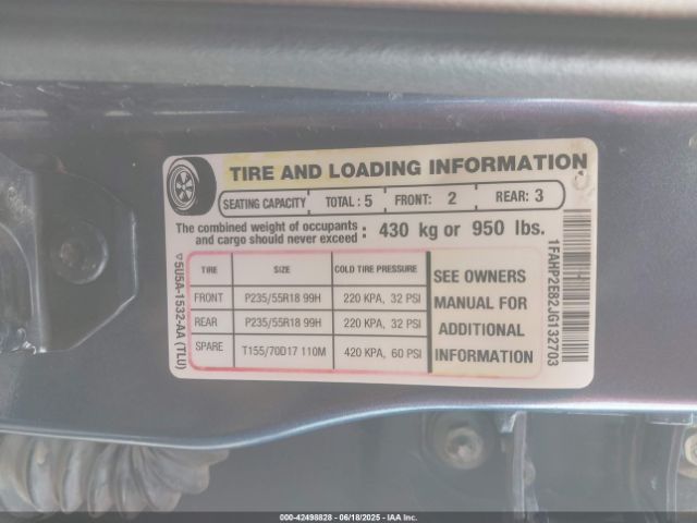 1FAHP2E82JG132703 Ford 3.5l ti-vct