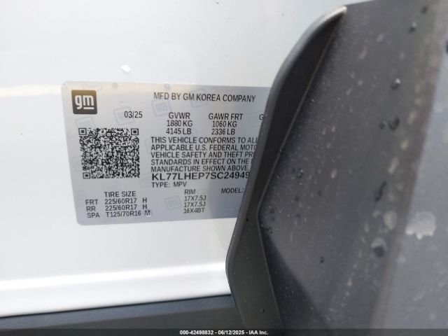2025 CHEVROLET TRAX KL77LHEP7SC249498 Photo 8
