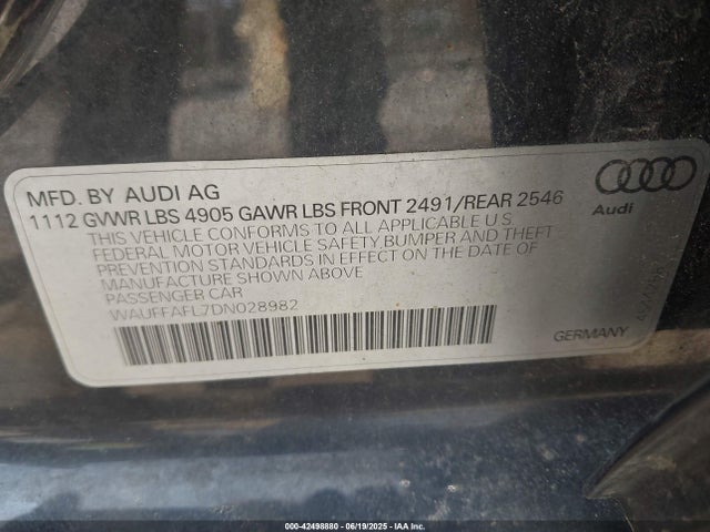 2013 AUDI A4 WAUFFAFL7DN028982 Photo 8