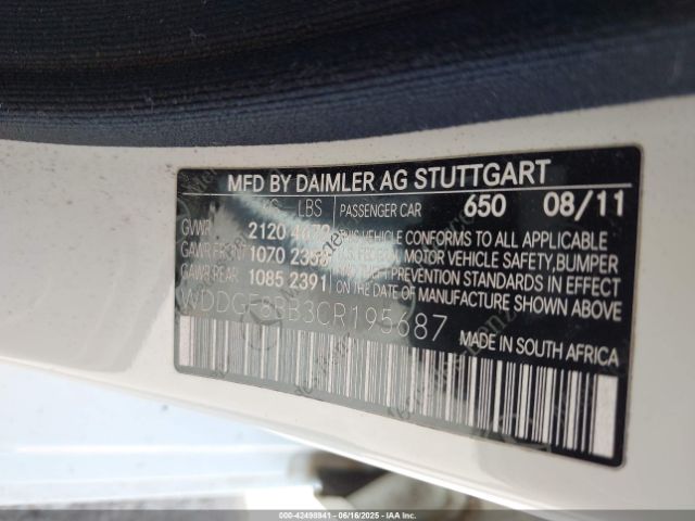 2012 MERCEDES-BENZ C 300 WDDGF8BB3CR195687 Photo 8