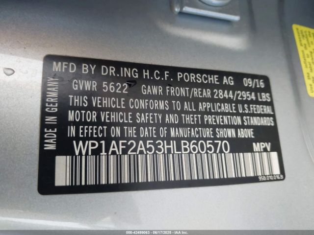 WP1AF2A53HLB60570 Porsche Macan