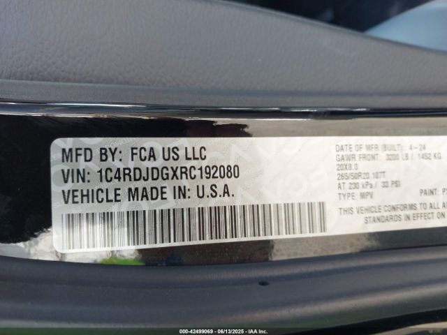 2024 DODGE DURANGO 1C4RDJDGXRC192080 Photo 8