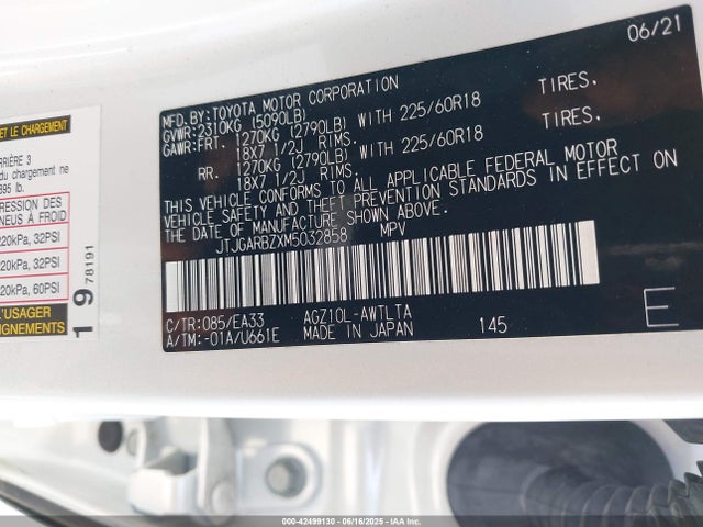 JTJGARBZXM5032858 Lexus 8ar-fts