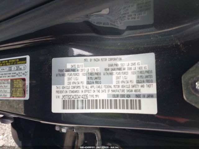 2013 MAZDA CX-9 JM3TB2DA0D0414009 Photo 8