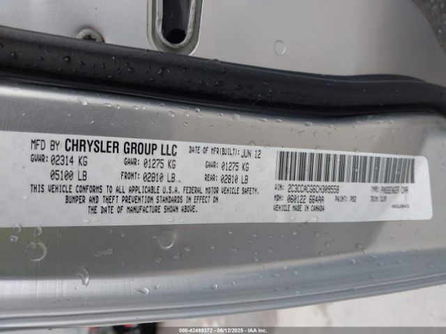 2012 CHRYSLER 300 2C3CCACG6CH309558 Photo 8