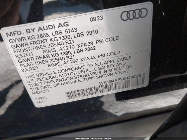 2024 AUDI SQ5 WA1B4AFY0R2009356 Photo 8
