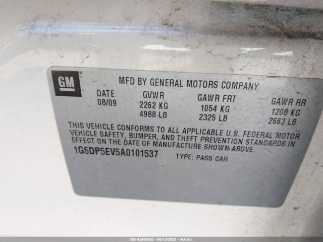 2010 CADILLAC CTS 1G6DP5EV5A0101537 Photo 8