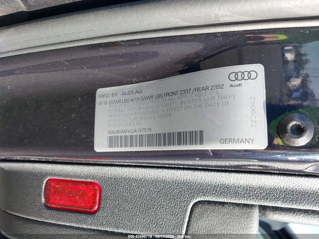 WAUKMAF46JA197519 Audi A4