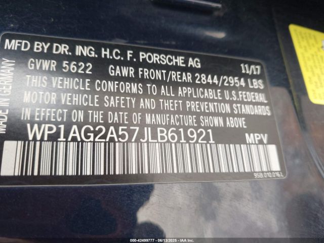 WP1AG2A57JLB61921 Porsche Macan