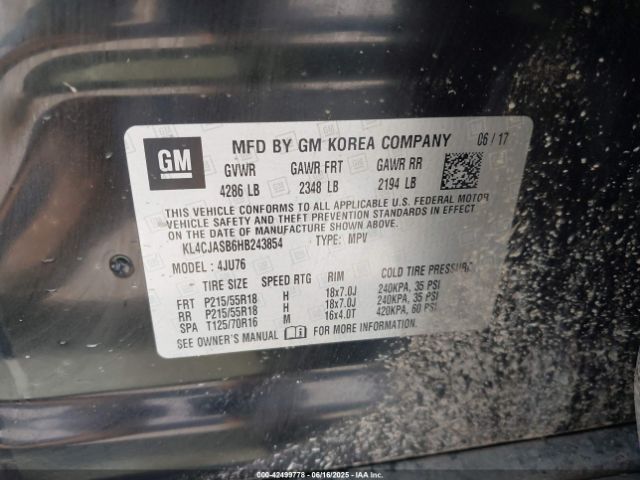2017 BUICK ENCORE KL4CJASB6HB243854 Photo 8