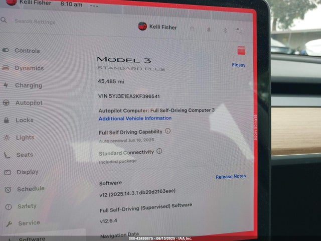 Tesla 2019 2019 5YJ3E1EA2KF396541 Image 7