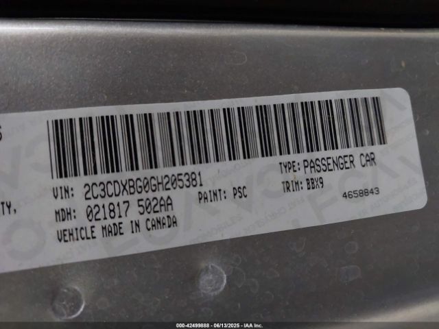 2016 DODGE CHARGER 2C3CDXBG0GH205381 Photo 8