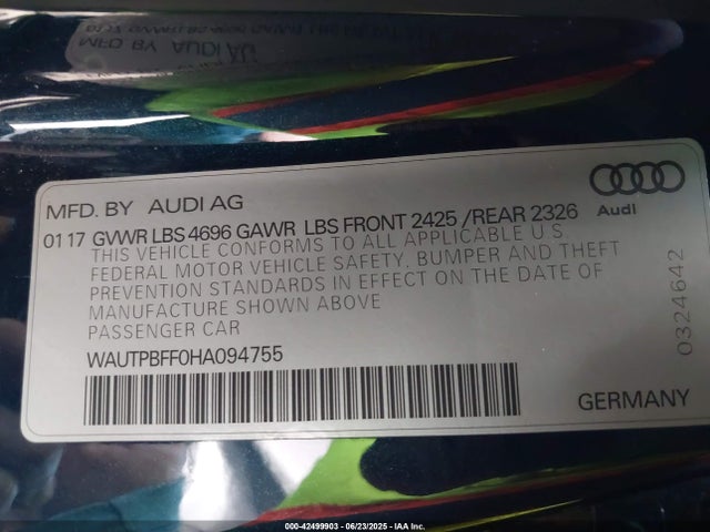 2017 AUDI A3 E-TRON WAUTPBFF0HA094755 Photo 8