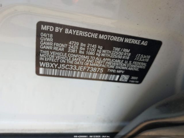 WBXYJ5C33JEF73875 BMW X2 Xdrive28i