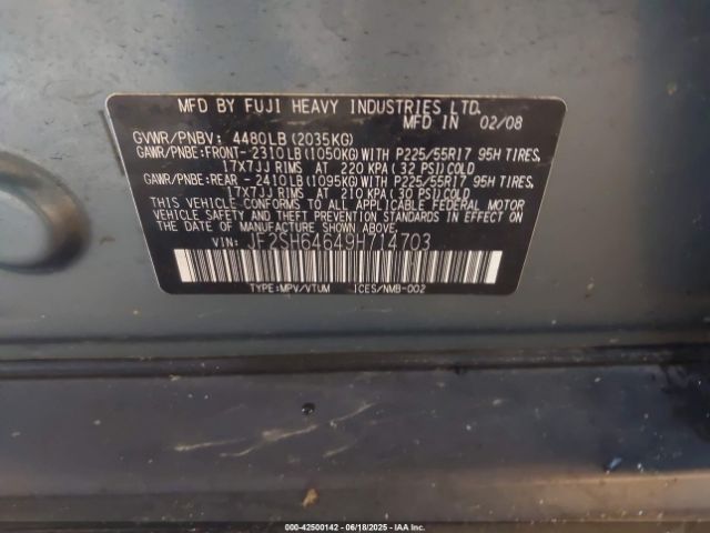 2009 SUBARU FORESTER JF2SH64649H714703 Photo 8