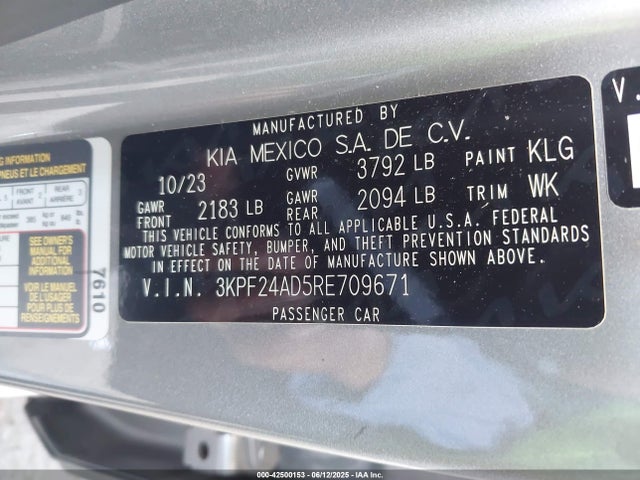 KIA Forte Lxs 2024 3KPF24AD5RE709671 Image 9