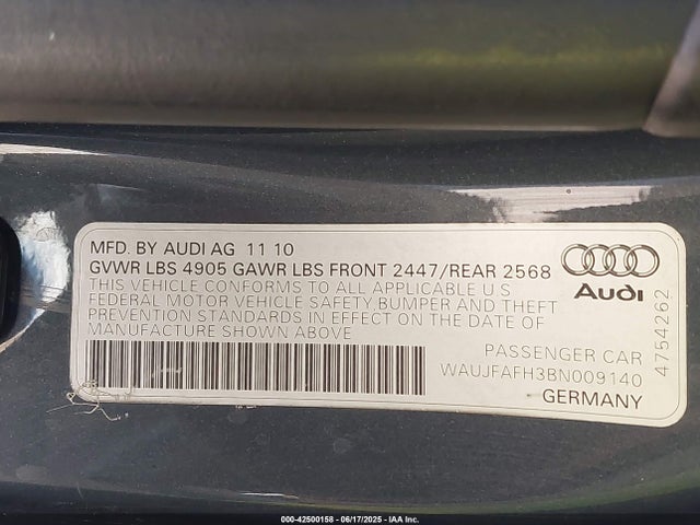 2011 AUDI A5 WAUJFAFH3BN009140 Photo 8
