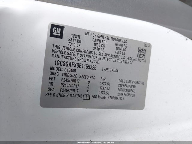 1GCSGAFX9E1155226 Chevrolet lu3 - 90 degree engine