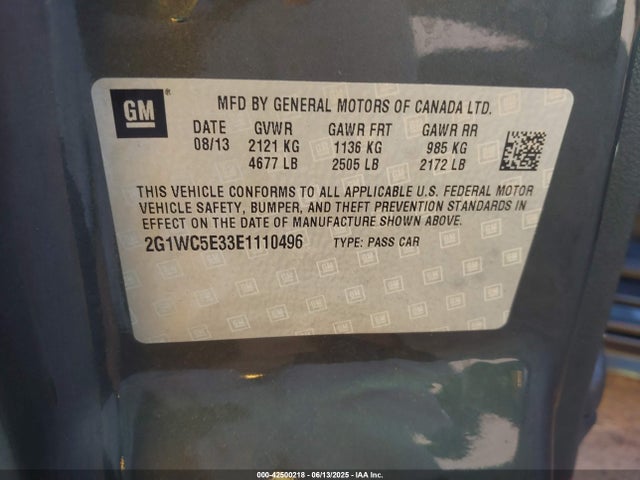 2G1WC5E33E1110496 Chevrolet lfx
