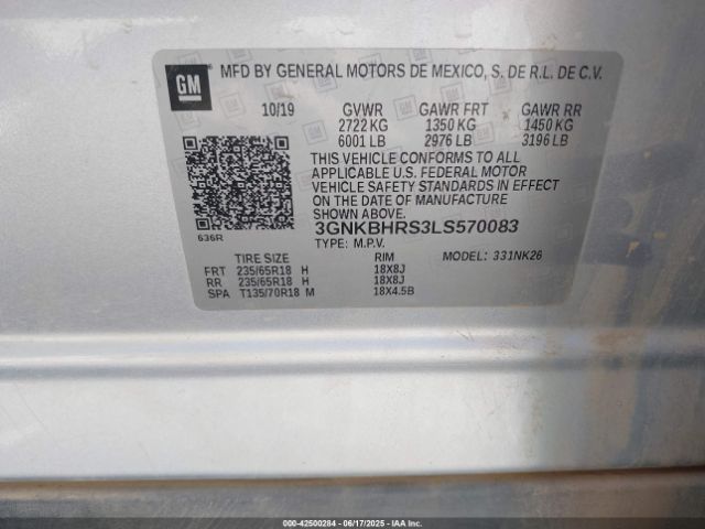 3GNKBHRS3LS570083 Chevrolet lgx
