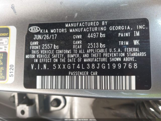 2018 KIA OPTIMA 5XXGT4L38JG199768 Photo 8