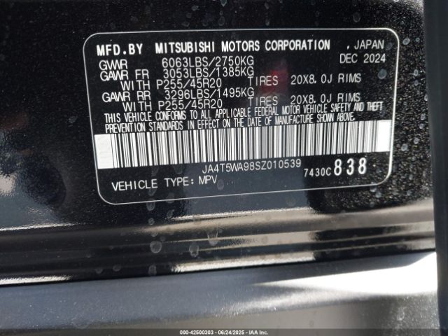 2025 MITSUBISHI OUTLANDER PHEV JA4T5WA98SZ010539 Photo 8