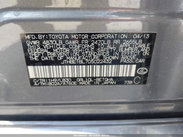 2013 LEXUS GS 350 JTHBE1BL7D5022432 Photo 8