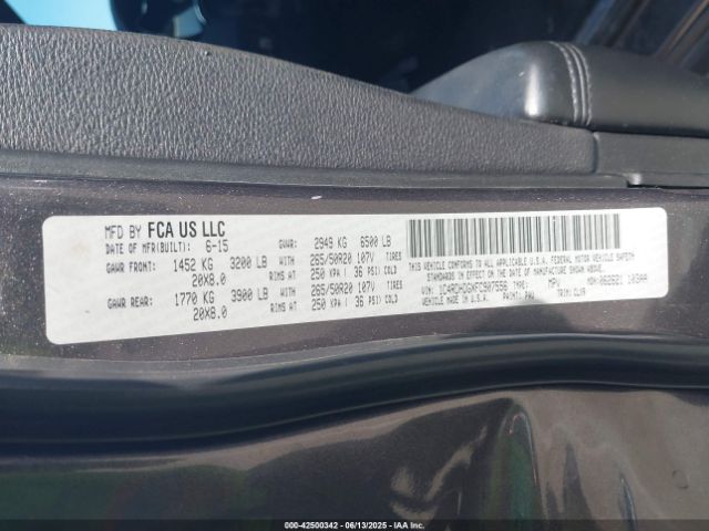 2015 DODGE DURANGO 1C4RDHDGXFC907556 Photo 8