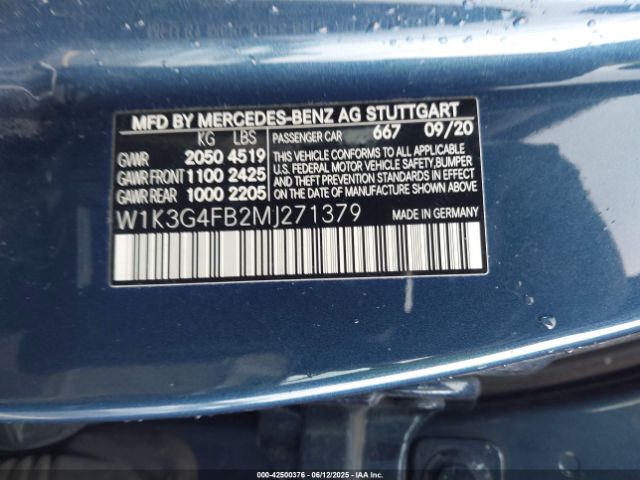 2021 MERCEDES-BENZ A 220 W1K3G4FB2MJ271379 Photo 8