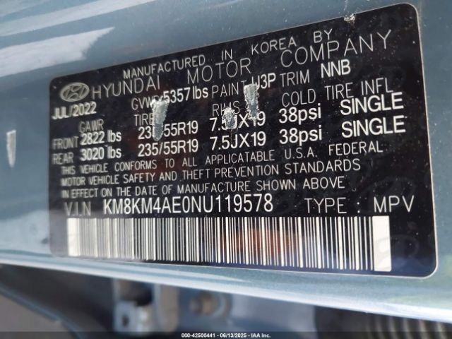 2022 HYUNDAI IONIQ 5 KM8KM4AE0NU119578 Photo 8