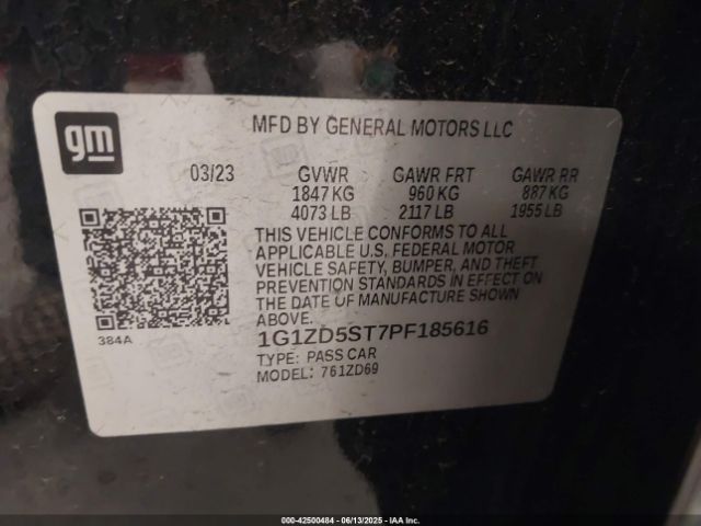 2023 CHEVROLET MALIBU 1G1ZD5ST7PF185616 Photo 8