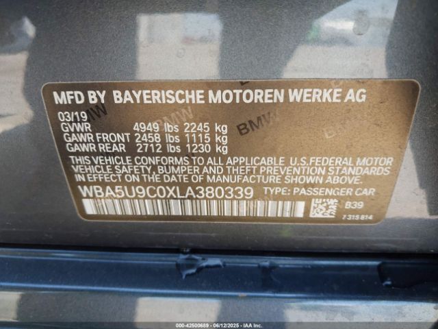 WBA5U9C0XLA380339 BMW M340I