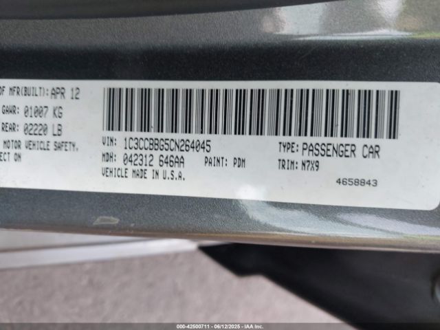 2012 CHRYSLER 200 1C3CCBBG5CN264045 Photo 8