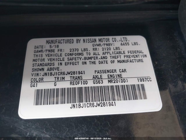 JN1BJ1CR6JW281941 Nissan 2018