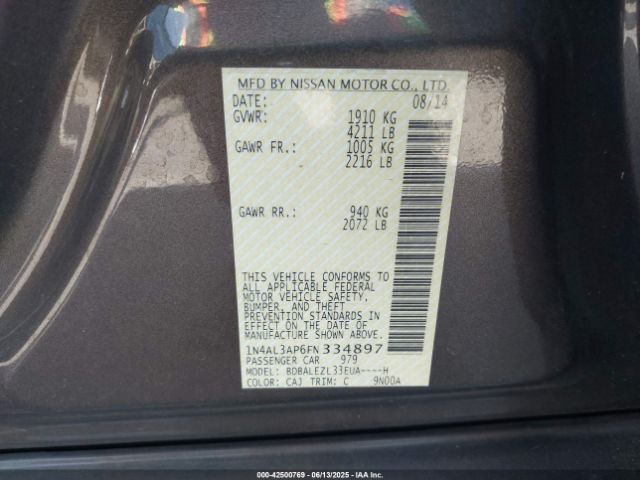1N4AL3AP6FN334897 Nissan 2015