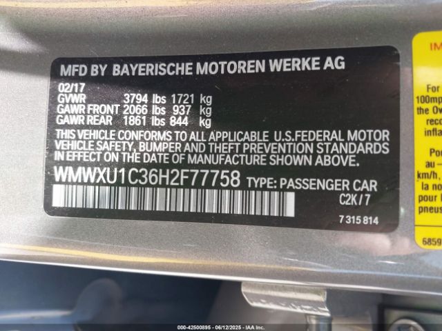 2017 MINI HARDTOP WMWXU1C36H2F77758 Photo 8