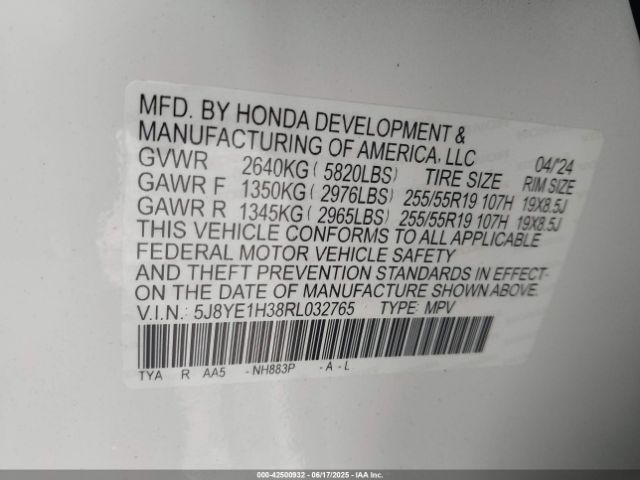 2024 ACURA MDX 5J8YE1H38RL032765 Photo 8