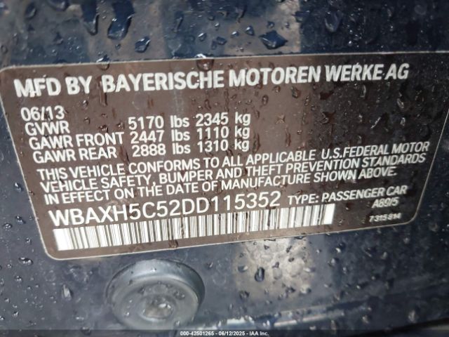 2013 BMW 528I WBAXH5C52DD115352 Photo 8