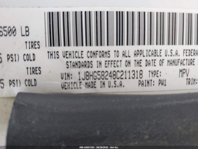 2008 JEEP COMMANDER 1J8HG58248C211318 Photo 8